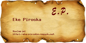 Eke Piroska névjegykártya